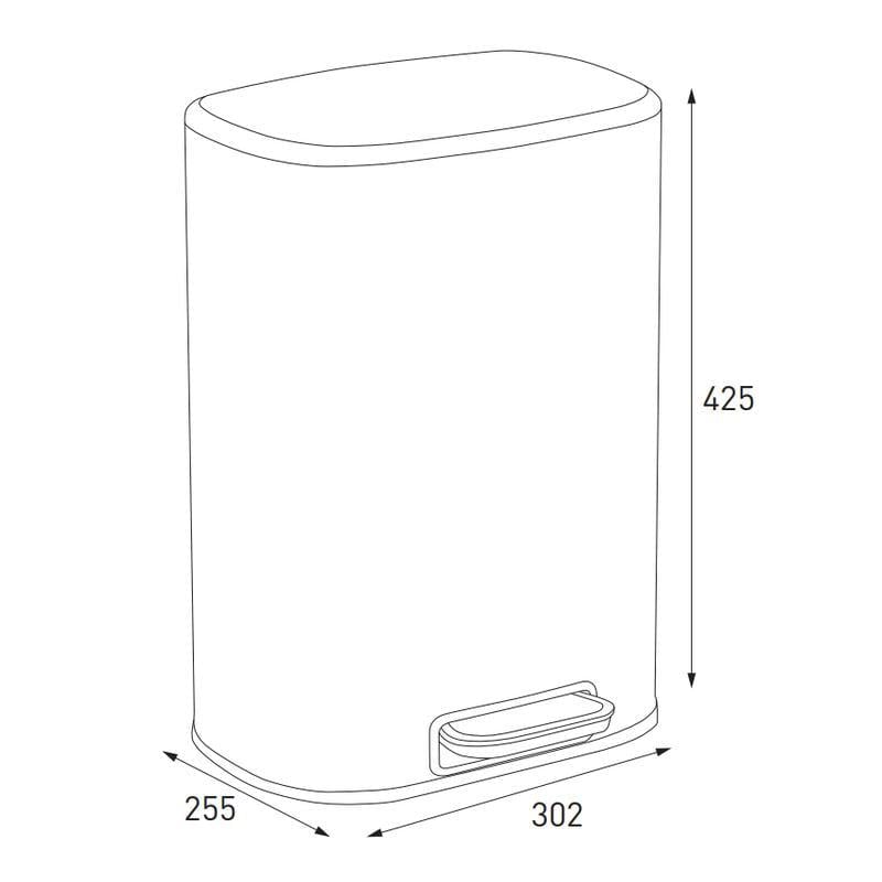 Відро для сміття MIXXUS Premium Diverse-TC0112 SS Color з плавним закриттям 12 л Нержавіюча сталь (OL-MI7079) - фото 9