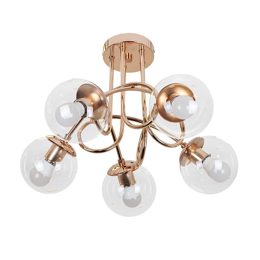 Люстра потолочная молекула Levistella 7529910-5 GOLD+CL Золотой/Прозрачный