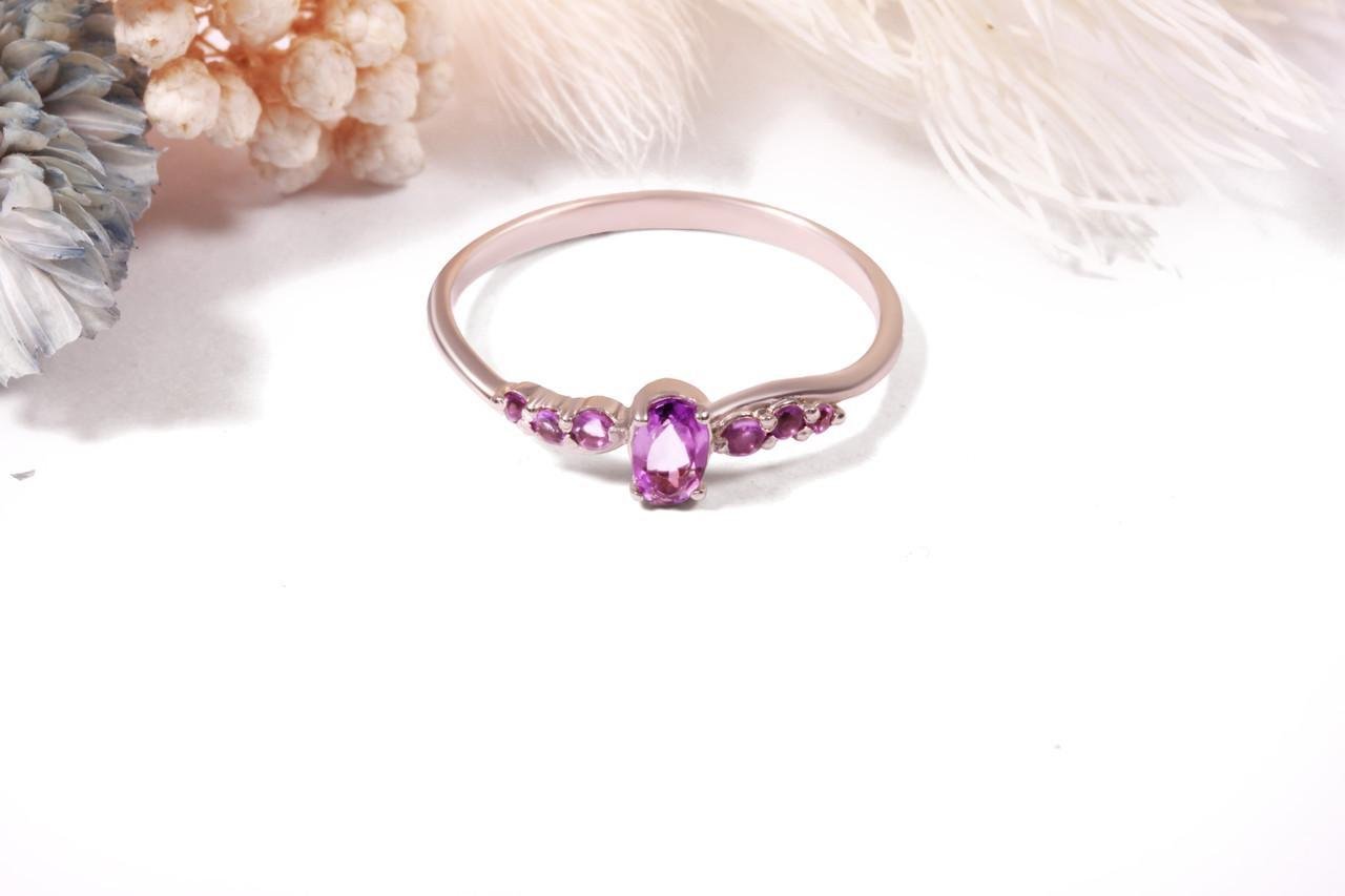 Кільце із білого золота з аметистами (2249318448)