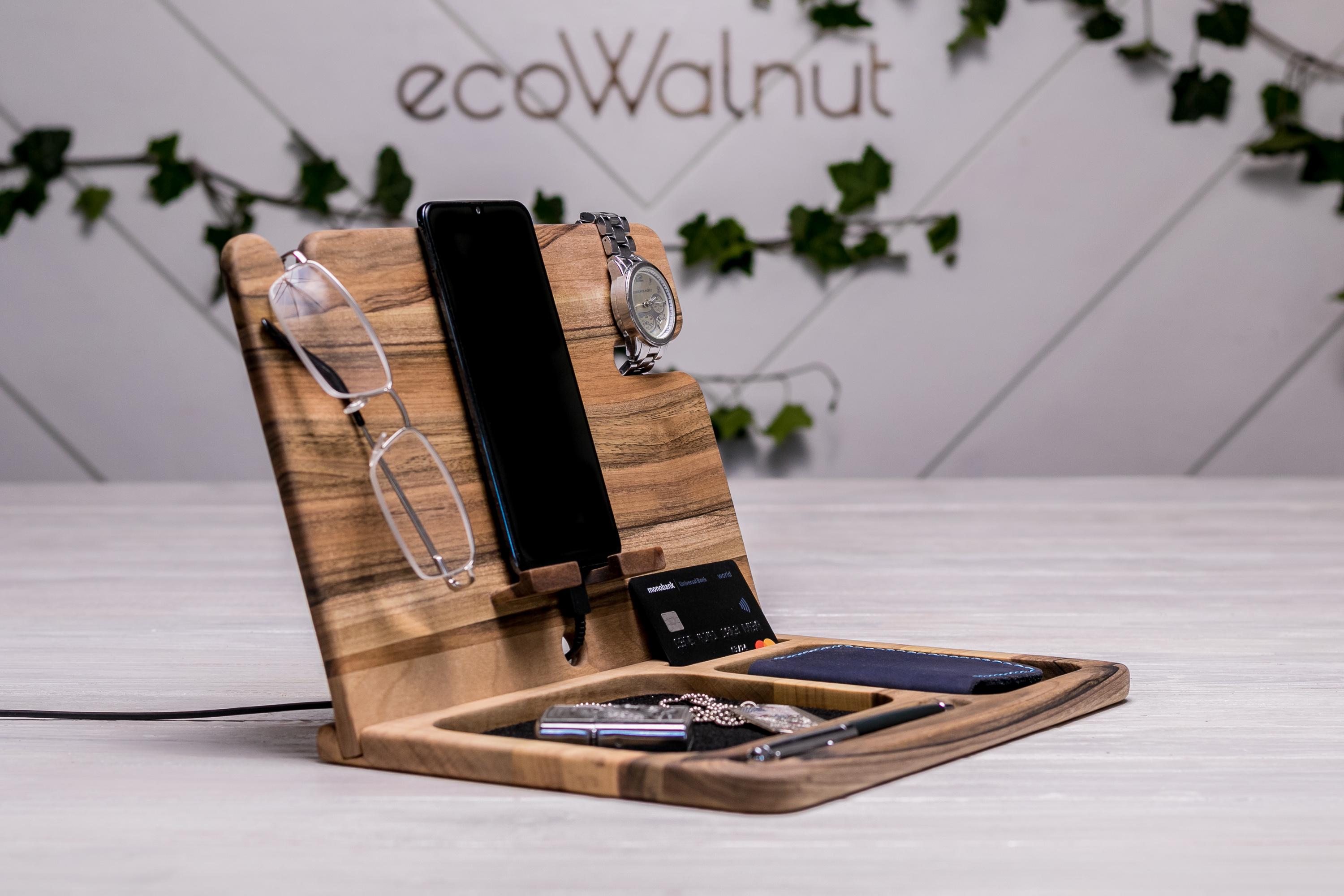 Органайзер-аксесуар EcoWalnut настільний на робочий стіл з персональним гравіюванням (EW-21.1) - фото 2