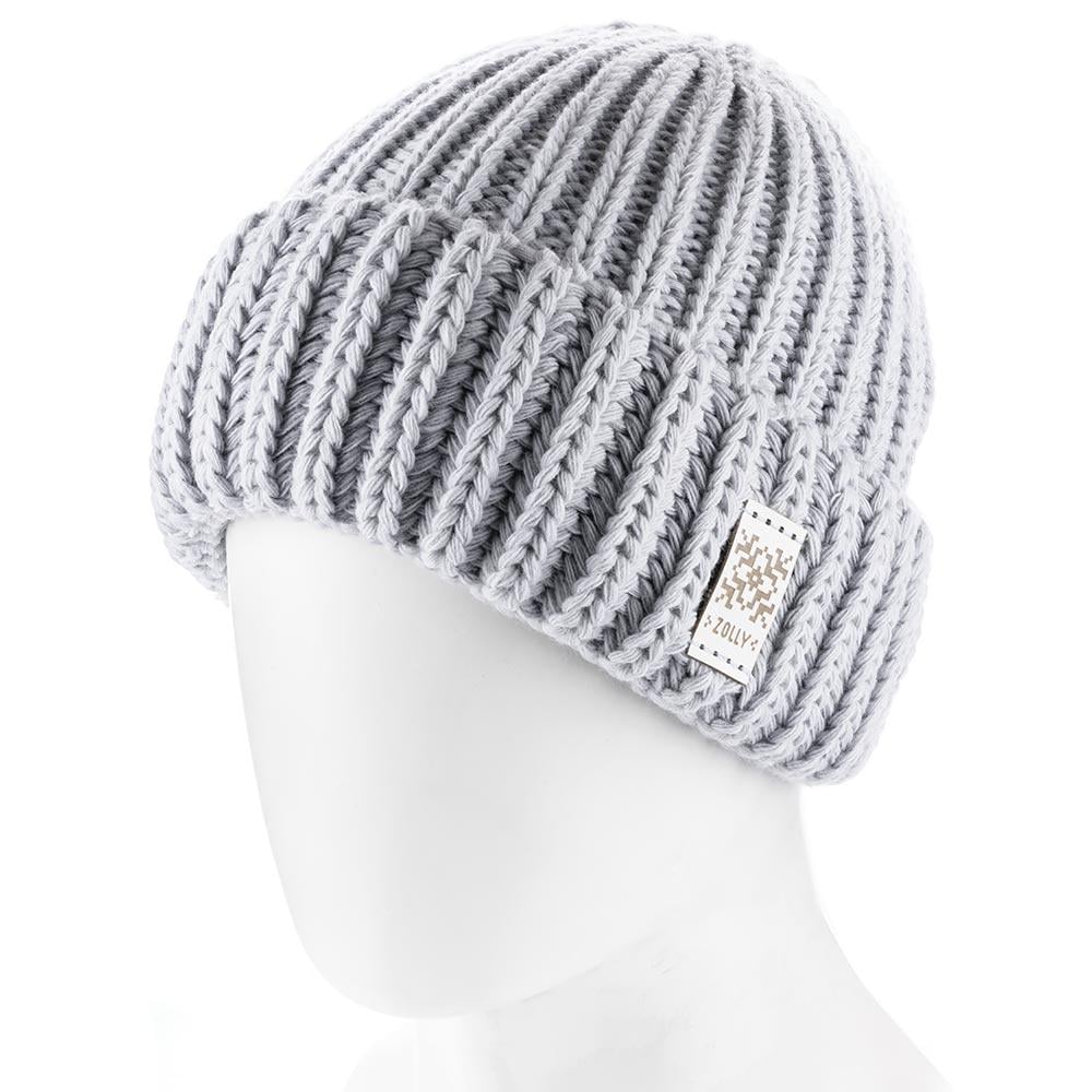 Шапка женская Zolly ZH234 на флисовой подкладке шерстяная L р. 57-58 Светло-серый (146573)