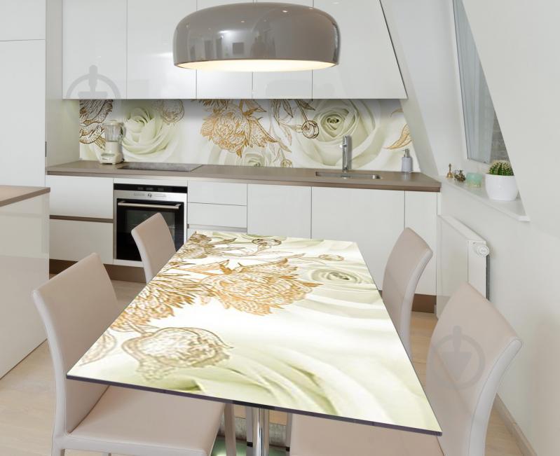 Наклейка 3Д вінілова на стіл Zatarga «Пружні бутони» 600х1200 мм для будинків, квартир, столів, кав'ярень. Наклейка 3Д вінілова на стіл Zatarga «Пружні бутони» 600х1200 мм для будинків, квартир, столів, кав'ярень.