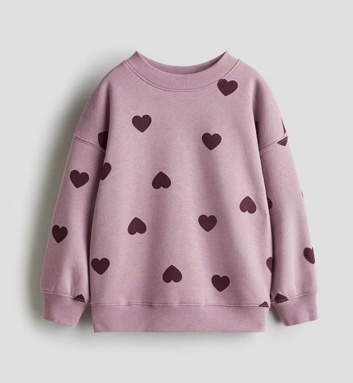 Свитшот детский утепленный H&M 110-116 см Розовый (422567)