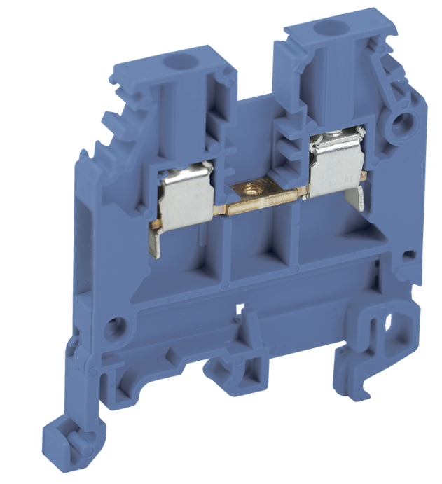 Клемма винтовая наборная УЭК ЗНИ-2,5 мм JXB24А 24А 2,5 мм 2х47,5х8,1х45 мм Синий (YZN10-002-K07)