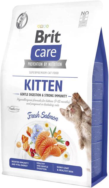 Корм сухой для котят Brit Care Cat GF Kitten Gentle Digestion Strong Immunity с лососем 2 кг