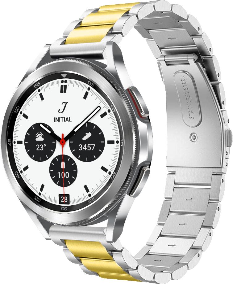 Металлический Ремешок Shain Line для Galaxy Watch 4 Classic 42 мм Silver Gold (28111-67)
