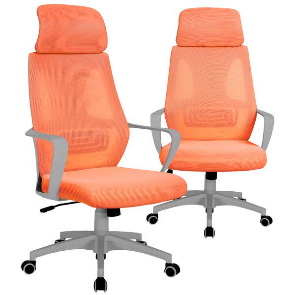 Крісло офісне Trisens TR895 Сірий/Помаранчевий - фото 2