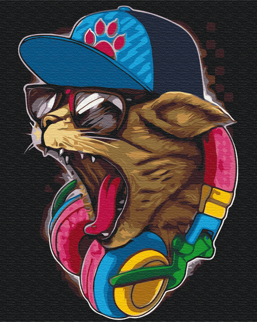 Картина по номерам Brushme Кошачий трек 48x60 см (BS34843L)