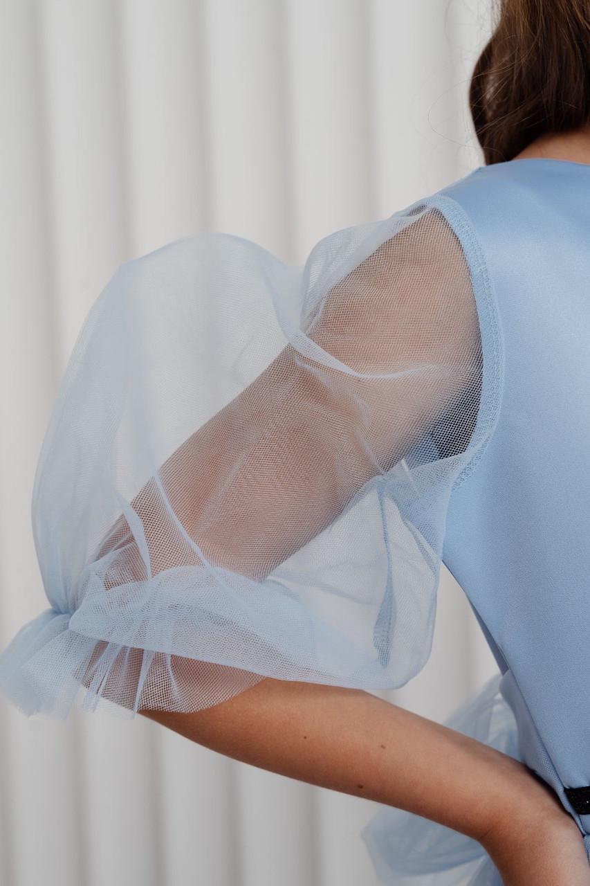 Платье праздничное для девочки 116 см Голубой (2229153737) - фото 8 Платье праздничное для девочки 116 см Голубой (2229153737) - фото 8