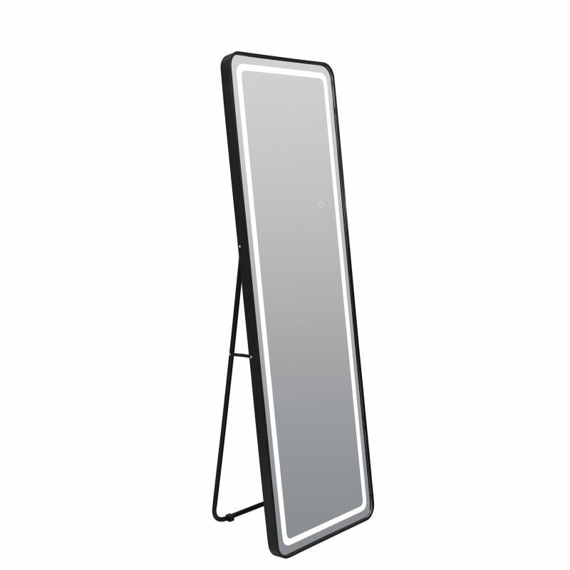 Дзеркало підлогове Qtap Gemini прямокутне з LED-підсвіткою Touch/димером 500х1600 мм Black (QTGE500160049893)