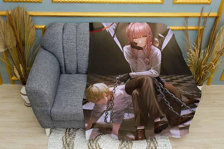 Плед Makima and Denji Chainsaw man плюш однослойный 150х210 см (113743-1) Плед Makima and Denji Chainsaw man плюш однослойный 150х210 см (113743-1)