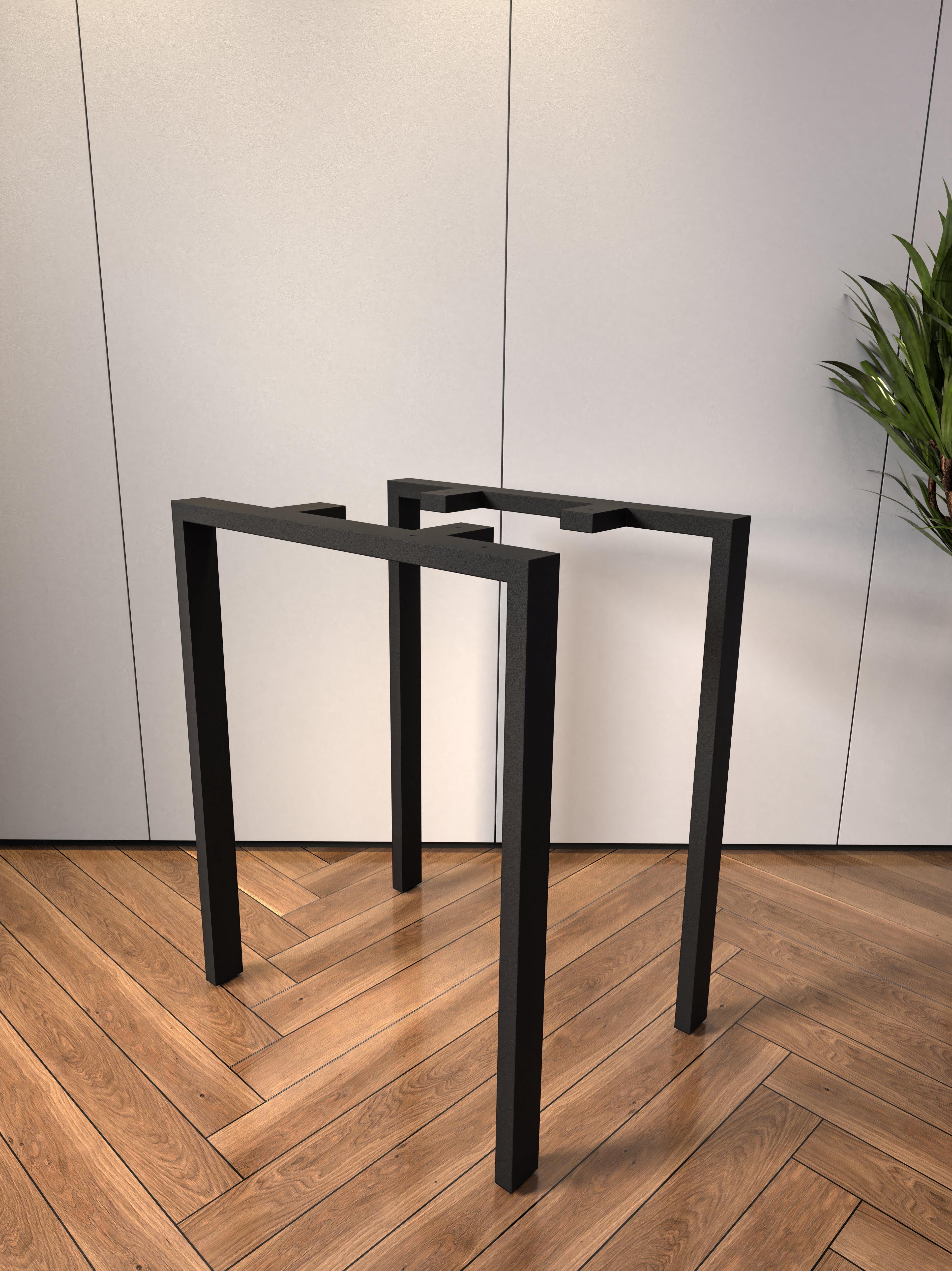 Ножки опоры для стола металлические 600x735 мм профиль 50x25 мм 2 шт. Ножки опоры для стола металлические 600x735 мм профиль 50x25 мм 2 шт.