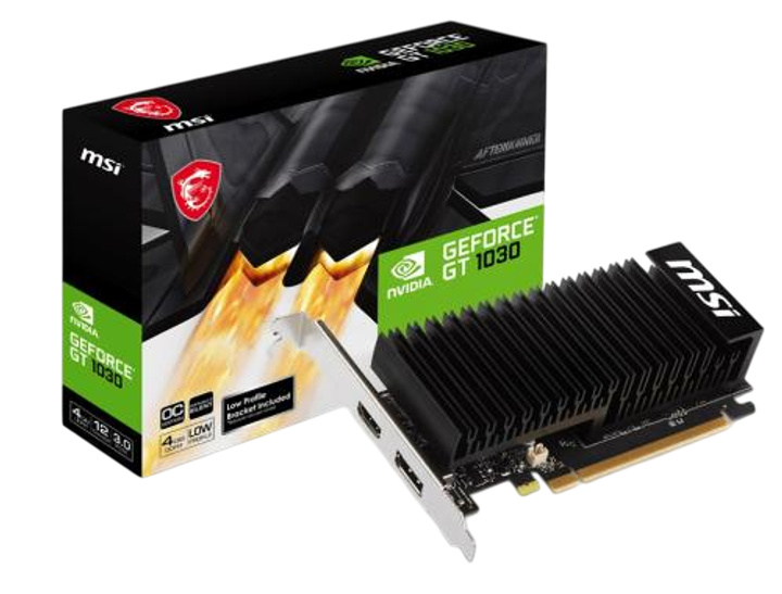 Видеокарта MSI GeForce GT 1030 4GHD4 LP OC (912-V809-3817)