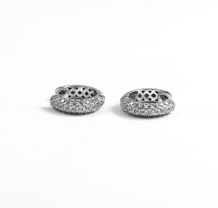 Серьги кольца с фианитами Maxi Silver 8471 (88471)