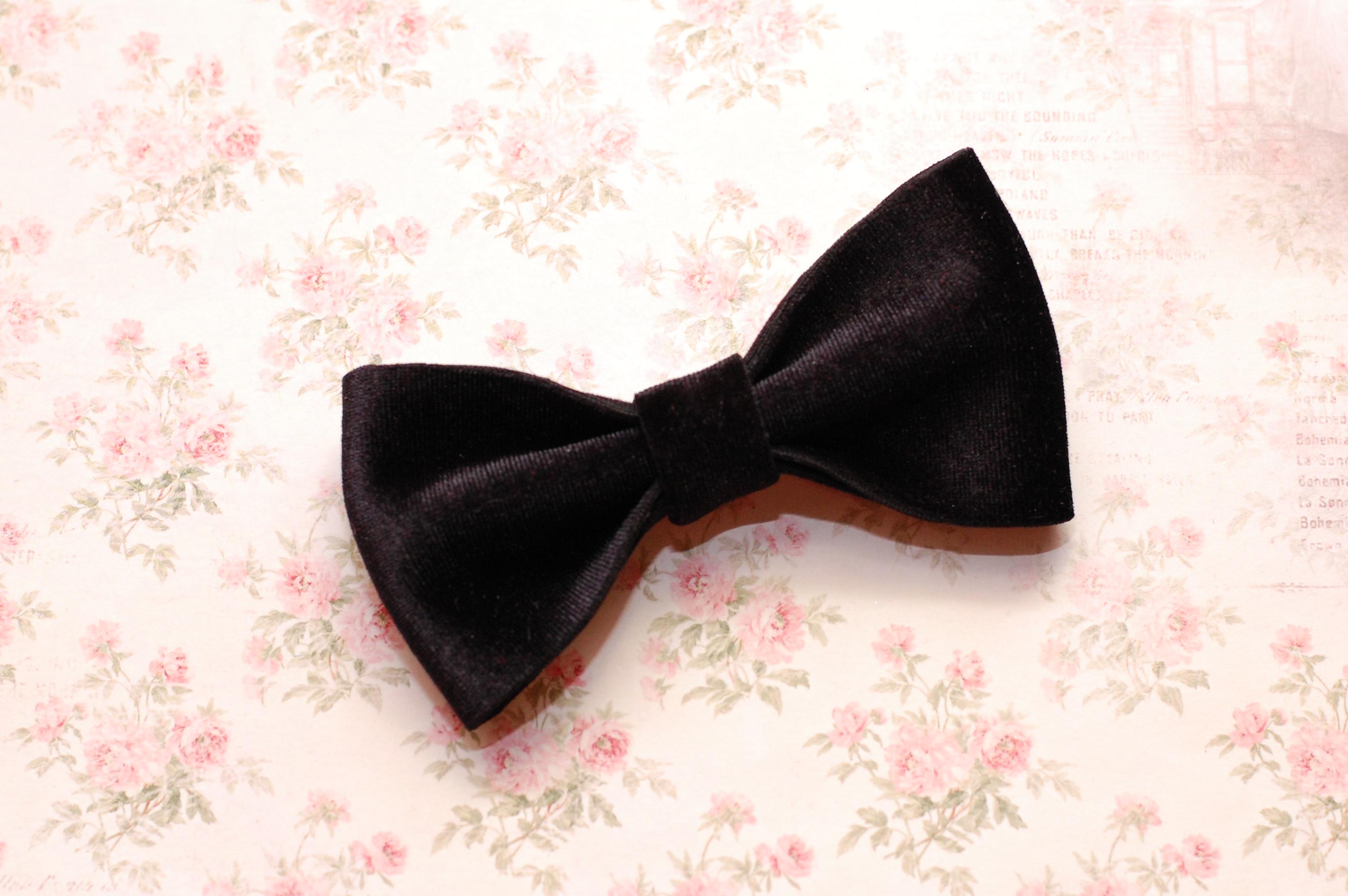 Галстук бабочка для мальчика из бархата Черный (28313190)