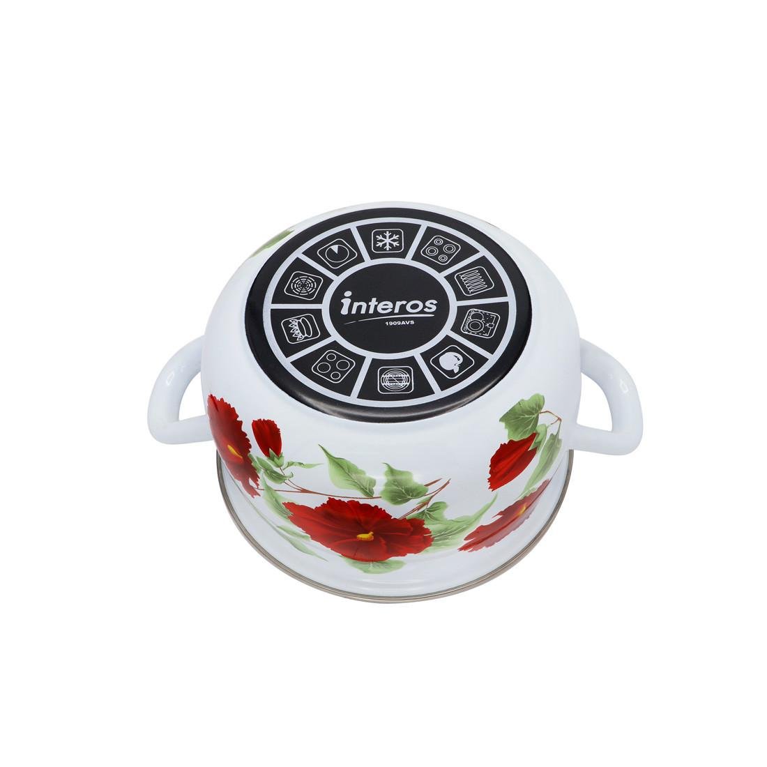 Кастрюли эмалированные Interos Каркаде 3 шт. - фото 4