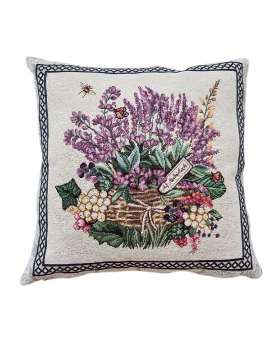 Наволочка декоративна Лаванда у рамці 45х45 см (026055)