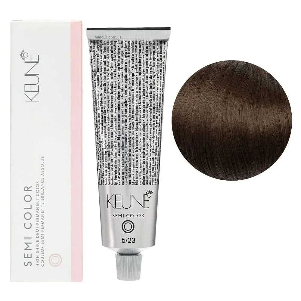 Краска тонирующая безаммиачная для волос Keune Semi Color 5.23 Light Cocoa Brown 60 мл