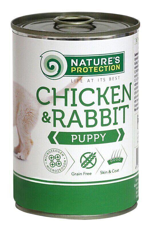 Корм влажный Nature'sProtection Puppy chicken & rabbit 800 г