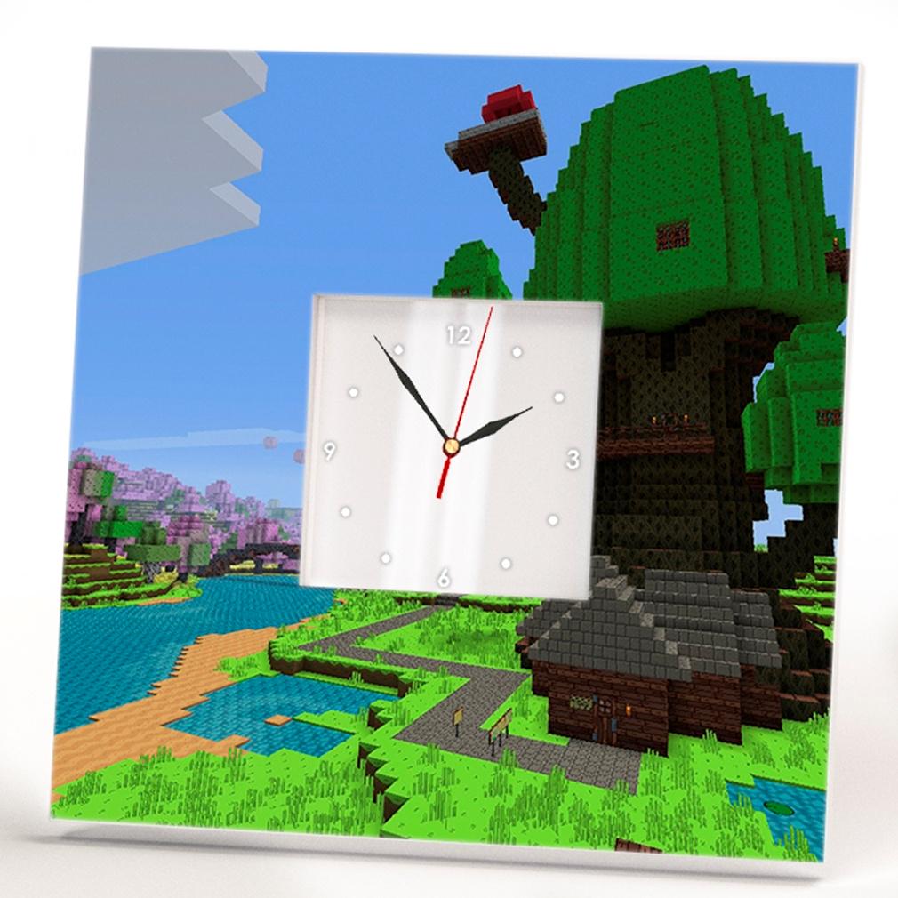 Часы в детскую "Minecraft" 260x260 мм (C03388) Часы в детскую "Minecraft" 260x260 мм (C03388)