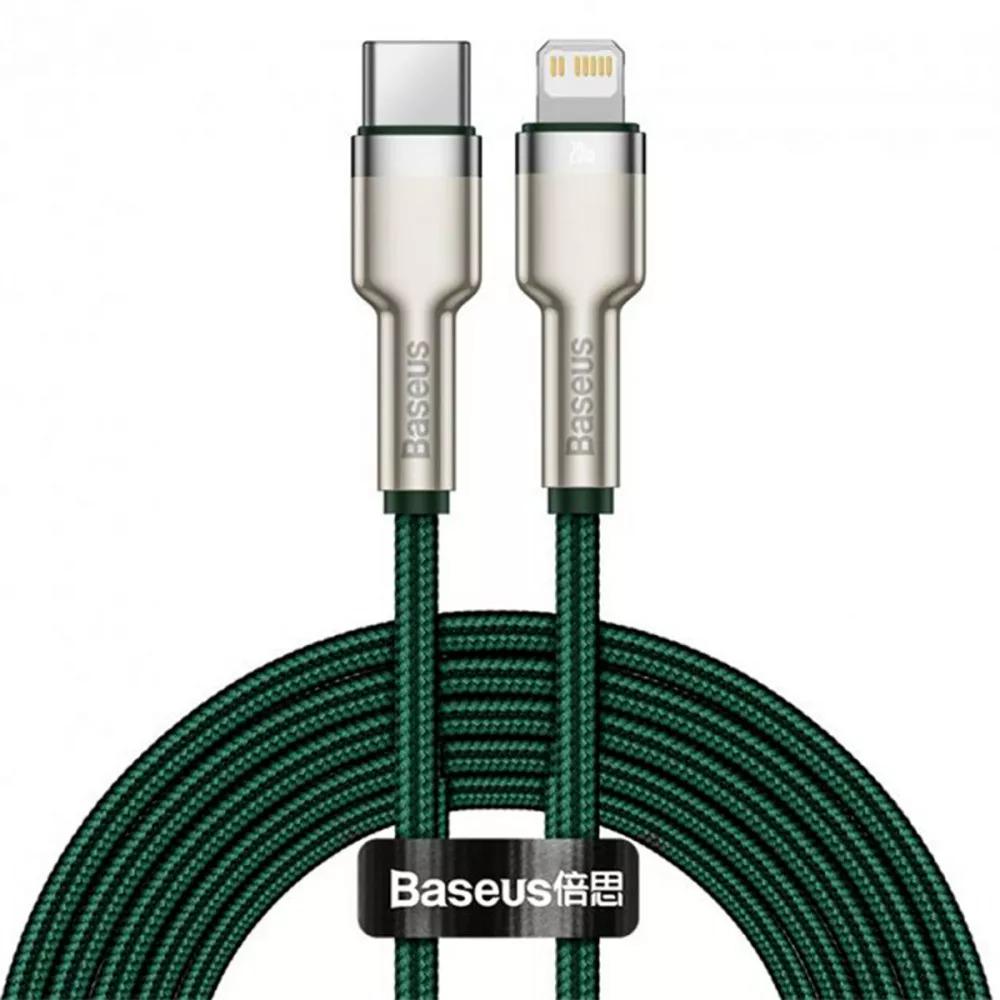 Кабель BASEUS Cafule Metal Type-C to Lightning PD 20W 2 m CATLJK-B02 Green