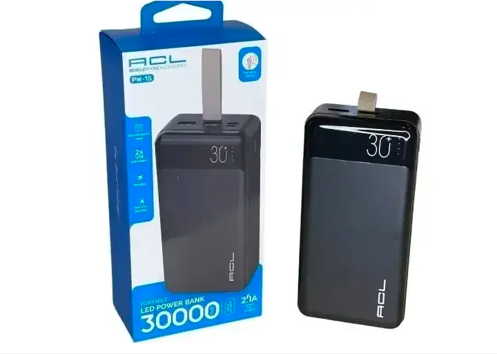 Портативное зарядное устройство ACL PW-15 30000 mAh Black