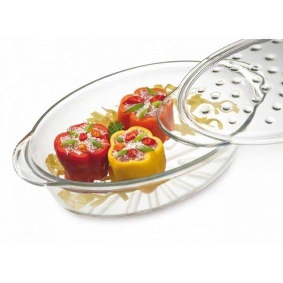 Гусятница с крышкой Simax Fat Free жаростойкое стекло 3,5 л (6d22fabc) - фото 1