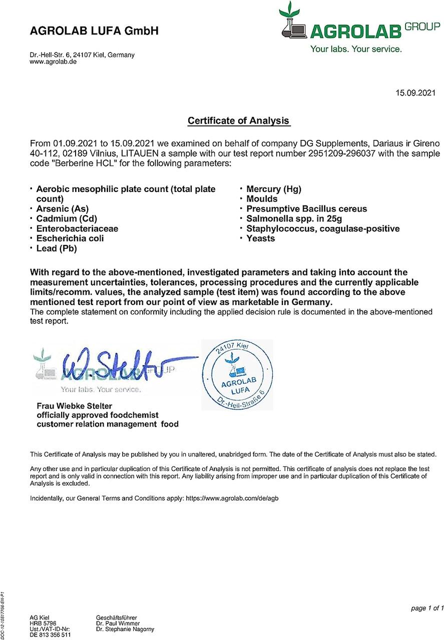 Берберин Tulip BioPharma HCL 500 мг 120 капсул (50091782) - фото 4 Берберин Tulip BioPharma HCL 500 мг 120 капсул (50091782) - фото 4