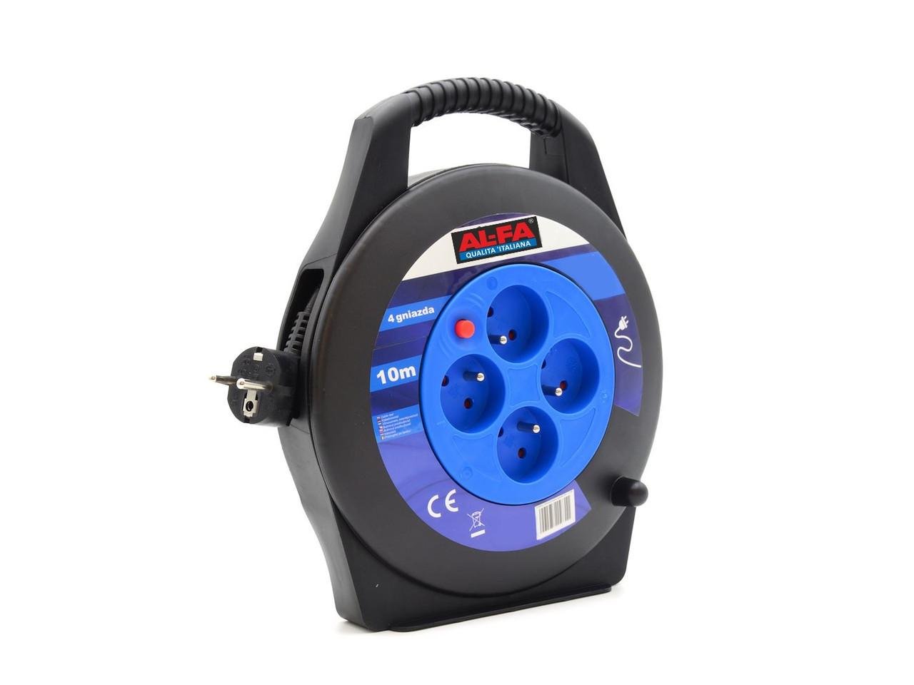 Подовжувач електричний AL-FA ALECR10M 10 м 4 розетки 3x1,0 мм2