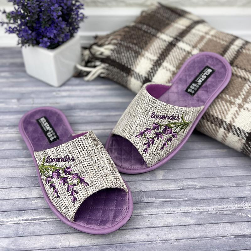 Тапочки кімнатні жіночі Е-0088-52-1 p. 36 23 см Сіро-фіолетовий