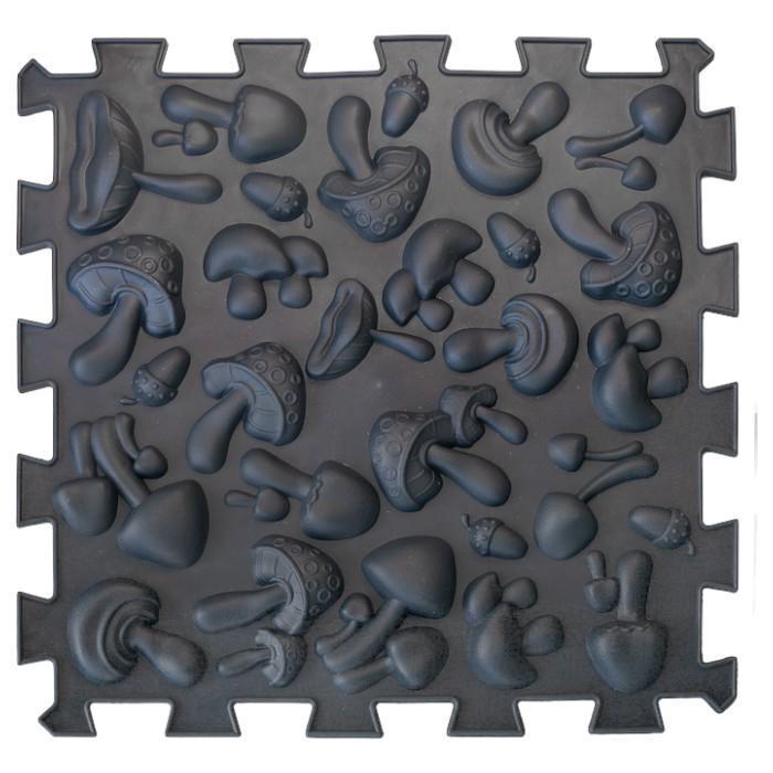 Розвиваючий килимок масажний Пазл Грибочки 1 елемент Сірий (GR1001) - фото 1 Розвиваючий килимок масажний Пазл Грибочки 1 елемент Сірий (GR1001) - фото 1