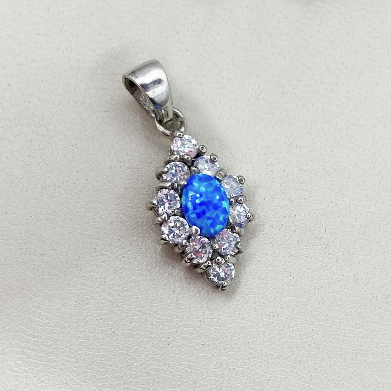 Кулон серебряный с синим опалом 2,46 г (1996061352)