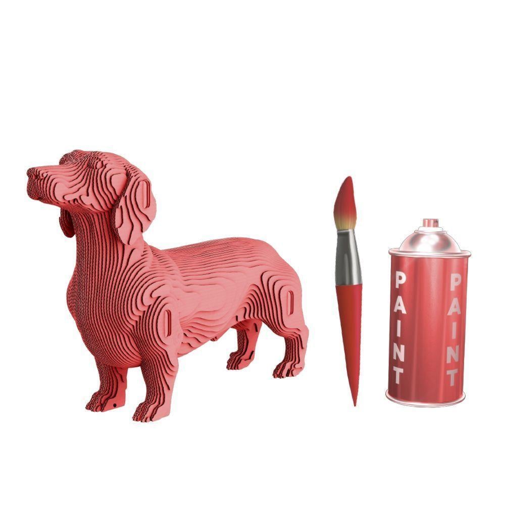 Пазл картонний 3D Cartonic Такса Собака 72 деталі (2553287531) - фото 7