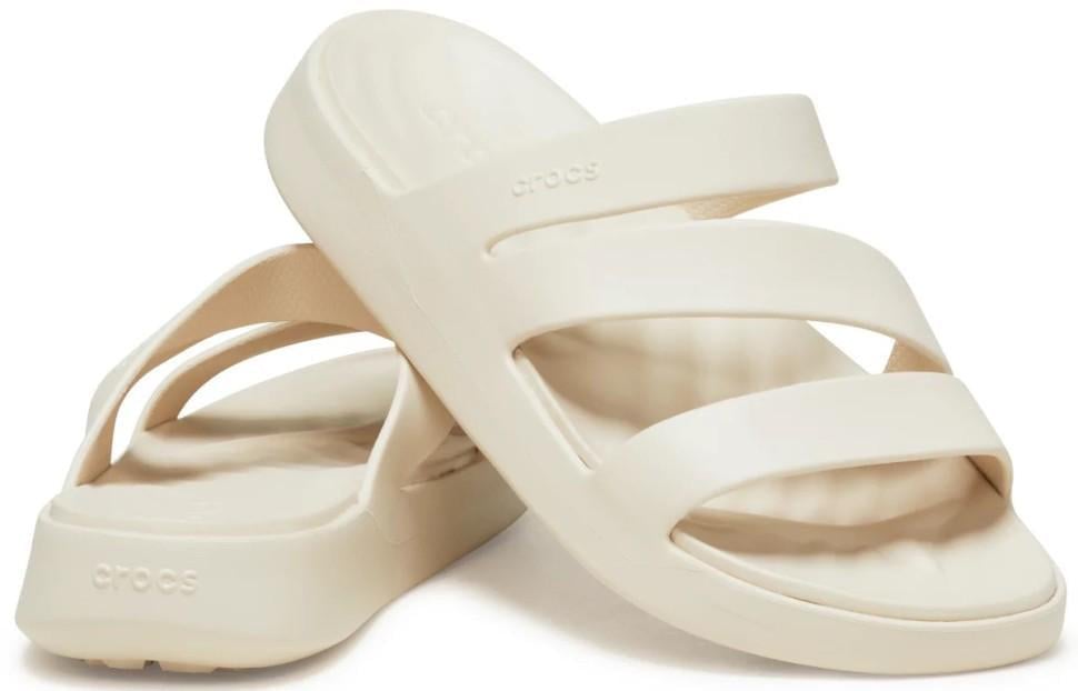 Шльопанці жіночі Crocs Getaway Strappy Slide Stucco р. 37-38 Бежевий (23902) Шльопанці жіночі Crocs Getaway Strappy Slide Stucco р. 37-38 Бежевий (23902)