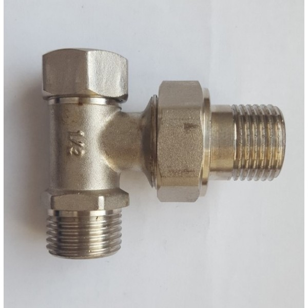 Кран для радиатора AquaMag нижний угловой 1/2 НР 1/2 НР