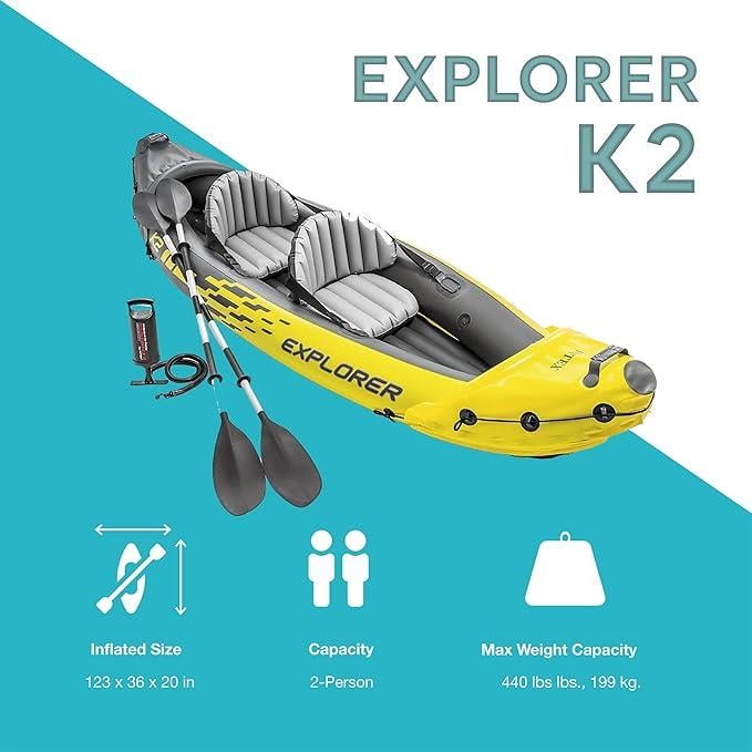 Каяк Intex 2-х місний надувний (K2) - фото 3
