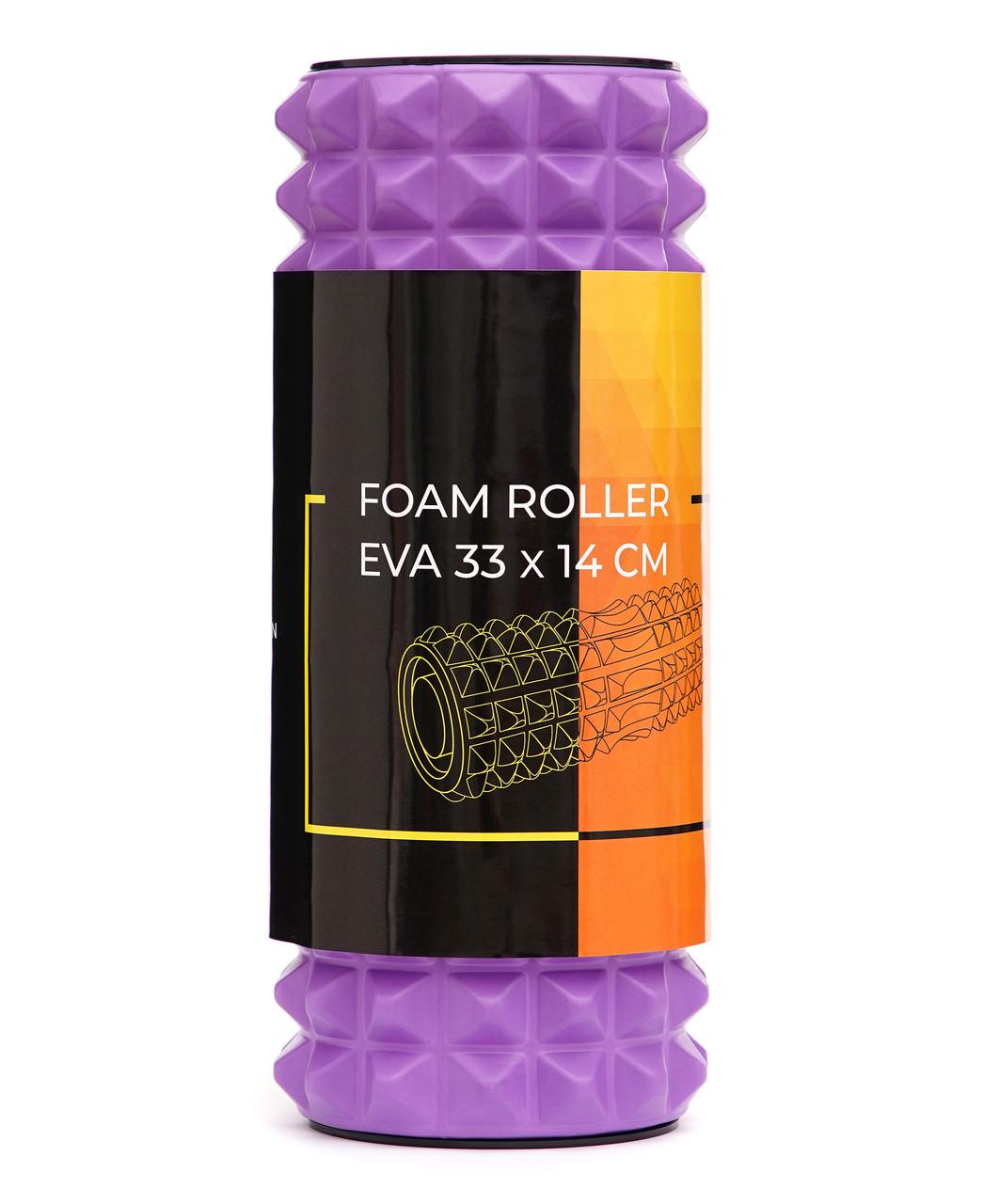 Масажний ролик Cornix EVA 33x14 см XR-0338 Violet (2375572283) - фото 5