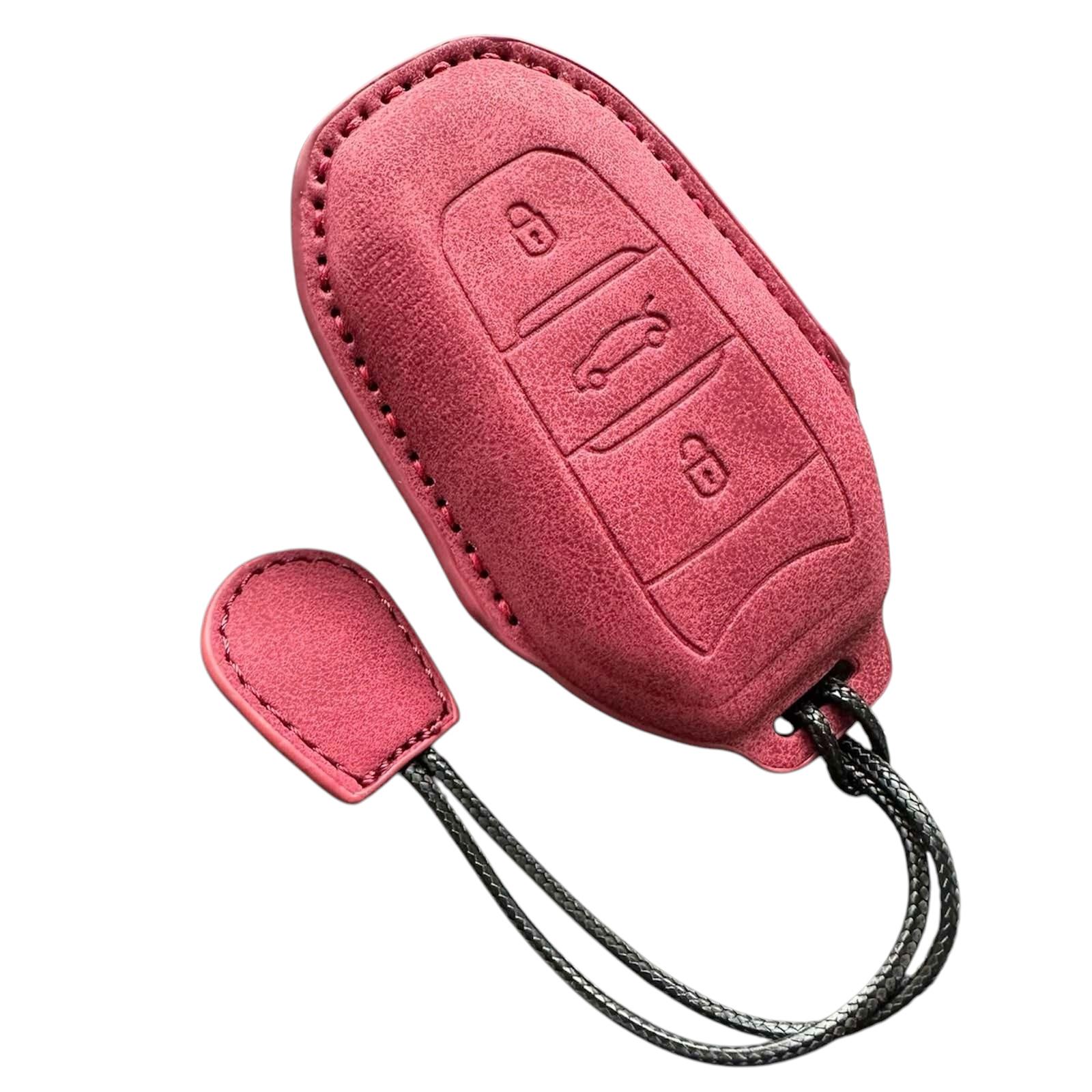 Чехол кожаный для ключа Peugeot/Citroen (pe4mfr)