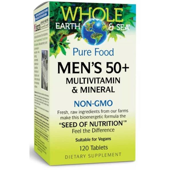 Витаминно-минеральный комплекс для мужчин Natural Factors Whole Earth & Sea Men's 50+ 120 tabs. (000022101)