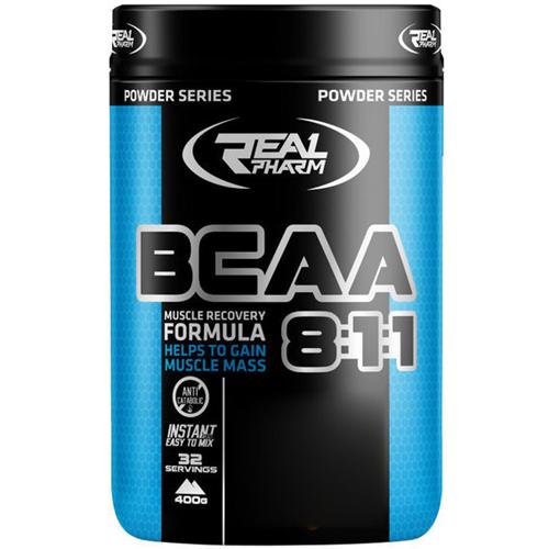 Аминокислота BCAA для спорта Real Pharm BCAA 8:1:1 400 г 31 порция Blueberry