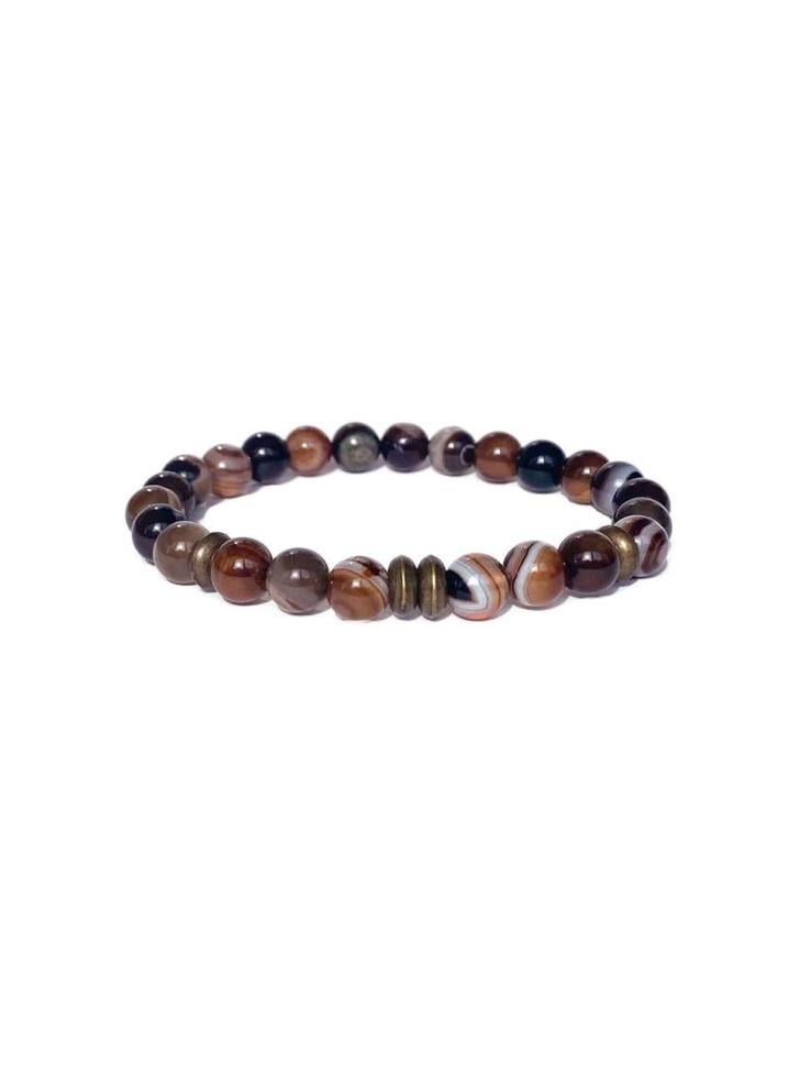 Браслет мужской из агата (4575)