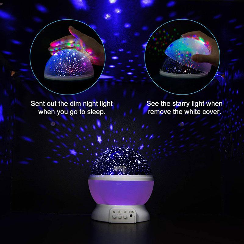 Ночник-проектор Star Master Dream Rotating Projection Lamp Фиолетовый (1002804-Violet-0) - фото 3