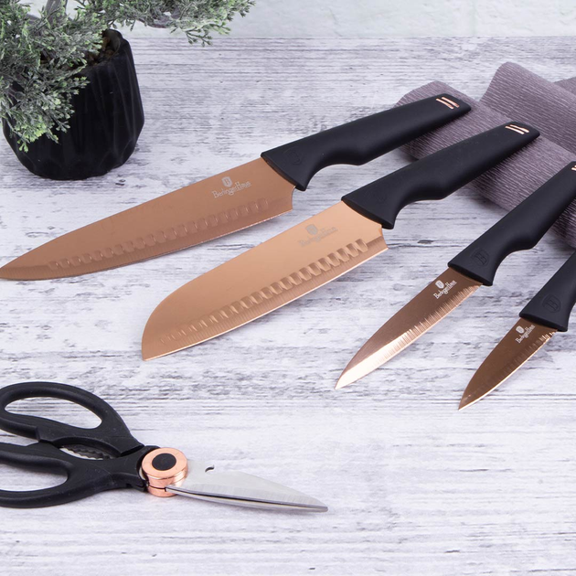 Набір ножів Berlinger Haus Black Rose Collection 5 предметів (BH-2652) - фото 3 Набір ножів Berlinger Haus Black Rose Collection 5 предметів (BH-2652) - фото 3