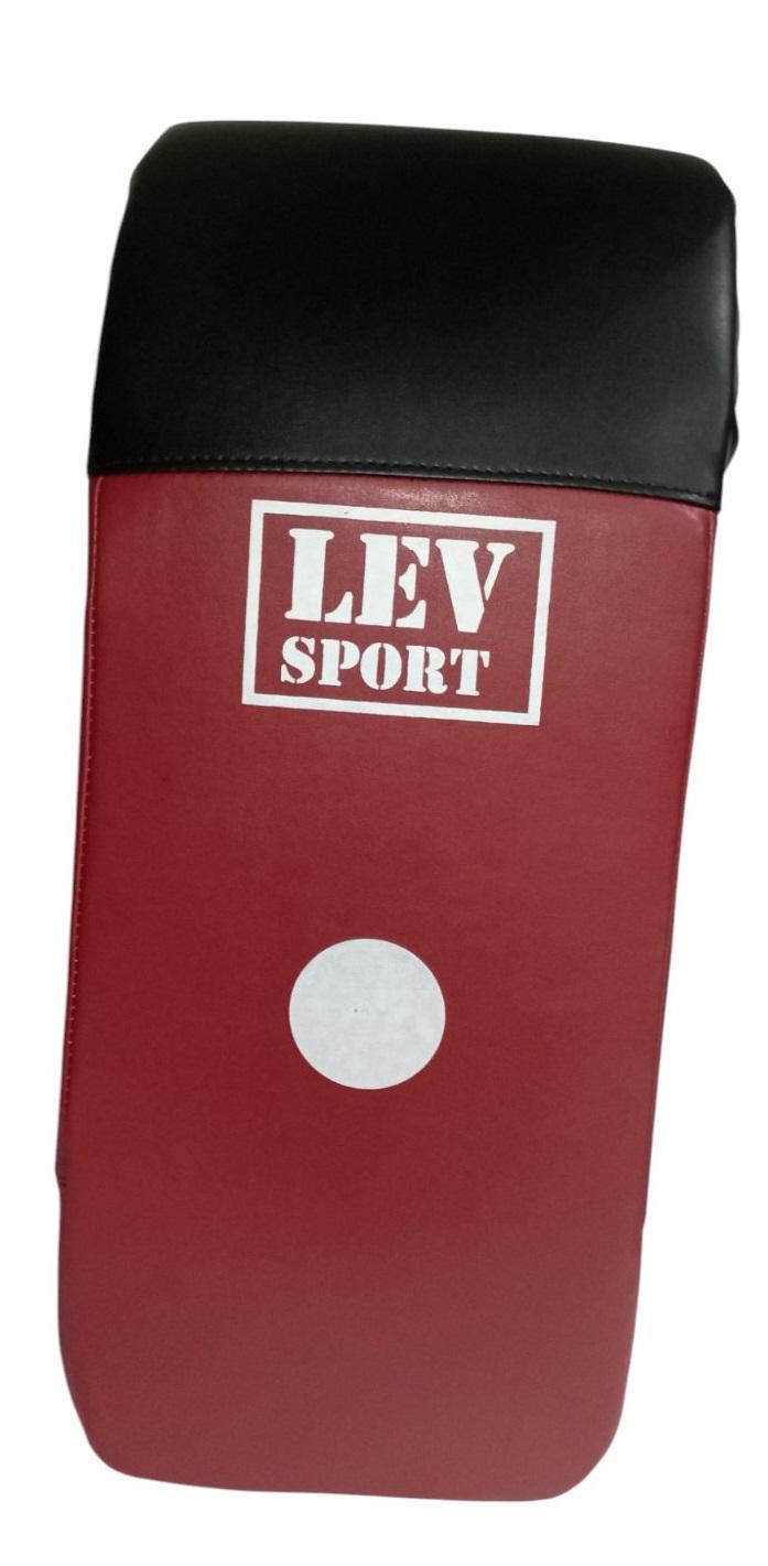 Лапа для единоборств LEV Sport искусственная кожа Черный/Красный (ЛАПА РУКА ЧЧ)