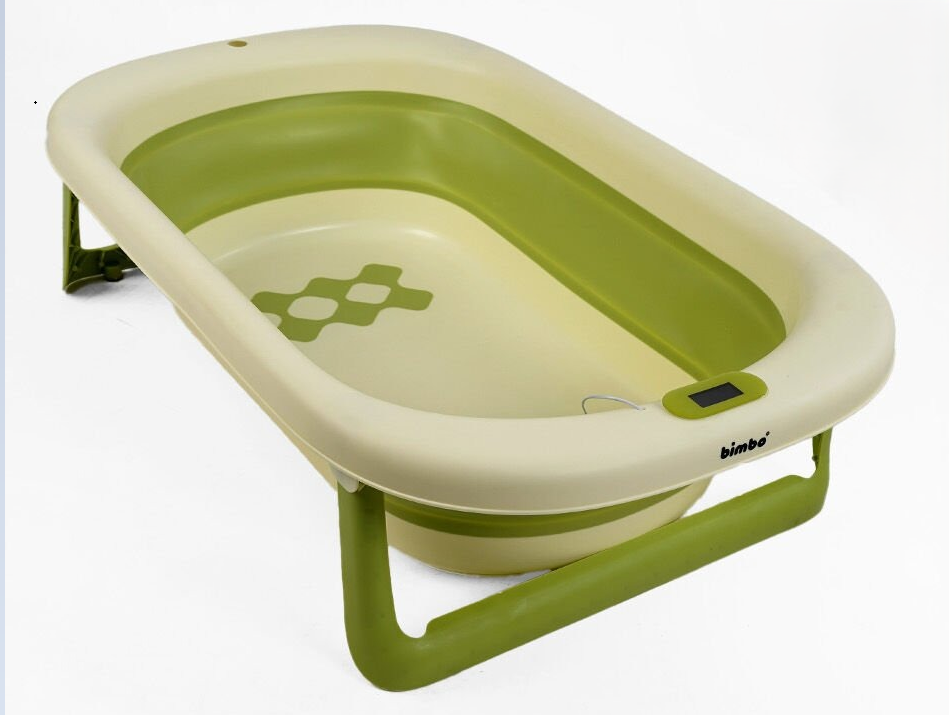 Ванна детская раскладная Bimbo BM-60530 сливной клапан/электронный термометр/матрас/складные ножки 79x47x21 см (27975651)