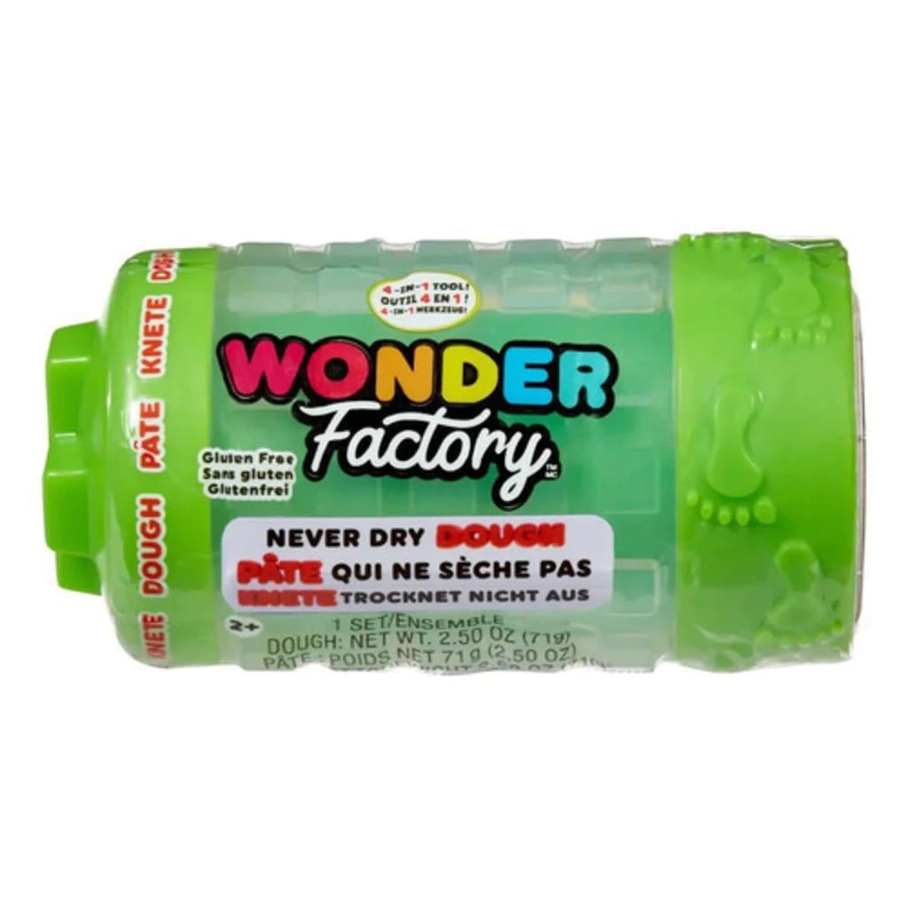 Масса для лепки незастывающая Wonder Factory 71 г без глютена от 2 лет Зеленый (SKU-286.2)