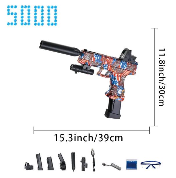 Бластер Pistol Drum Gel Ball з гель кульками 5000 шт. Red (65716e28) - фото 2