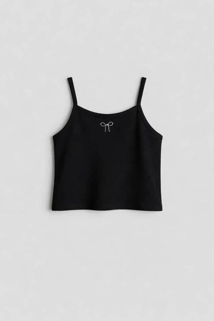 Майка H&M 1276957 Бантик 146-152 см Черный
