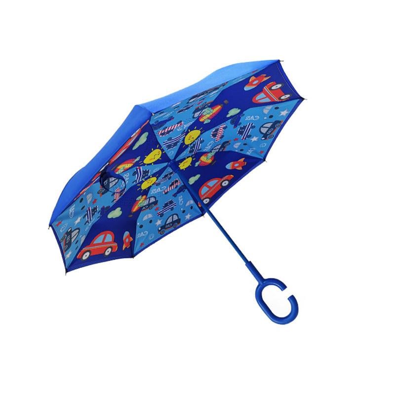 Детский зонт наоборот Up-Brella Fun Car-Blue для мальчиков