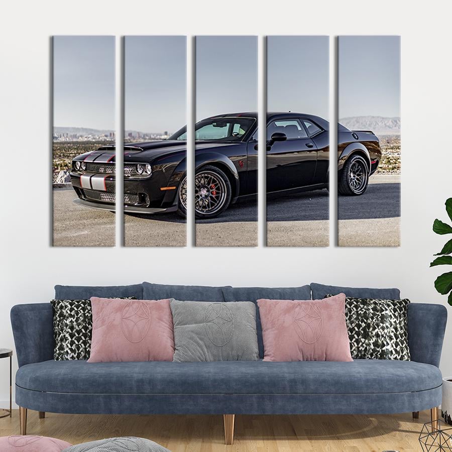 Картина модульная из 5 частей Стильный Dodge Challenger SRT Demon 155x95 см (110-51)